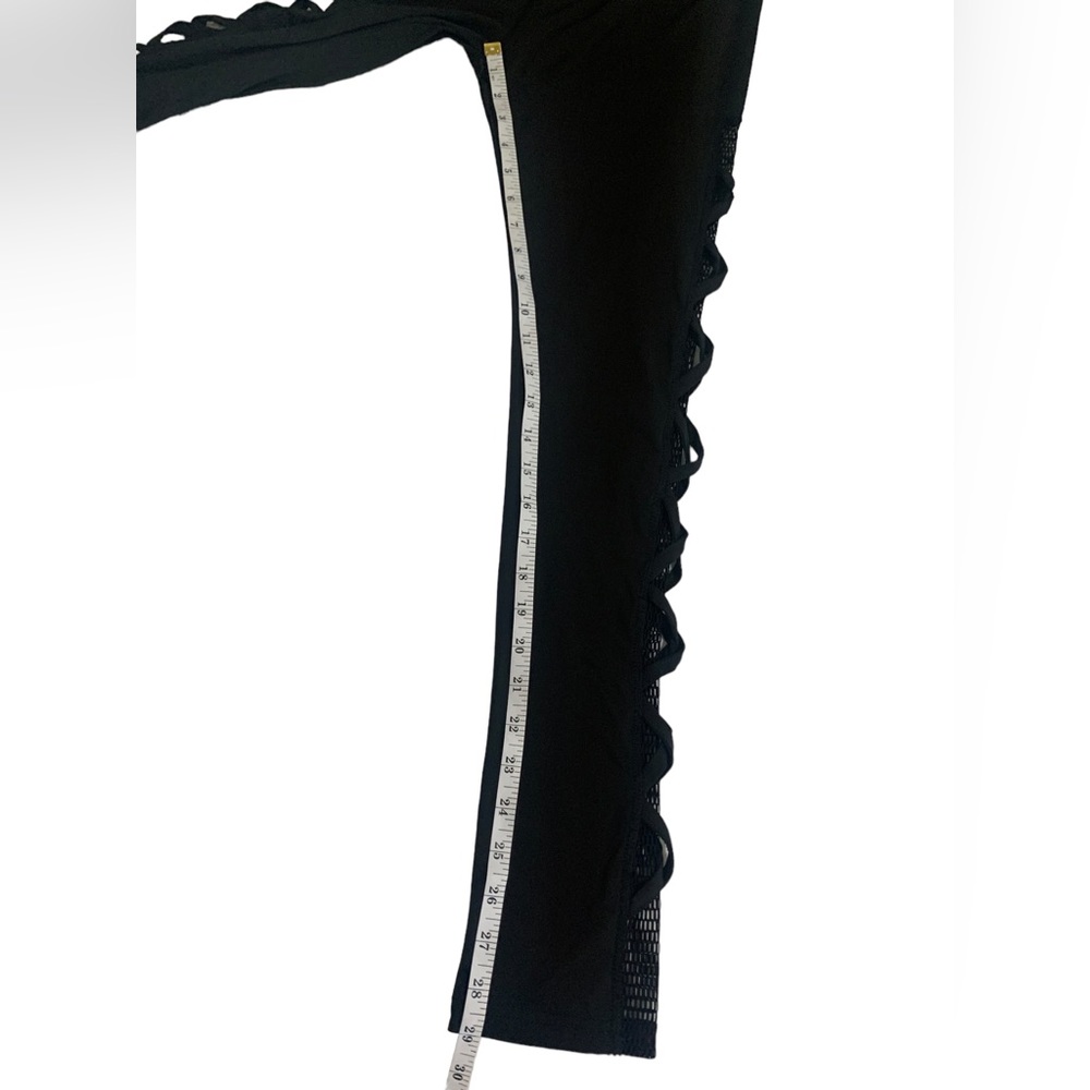 NWT Black Crisscross Mesh Leggings-Size L/XL - Picture 10 of 15